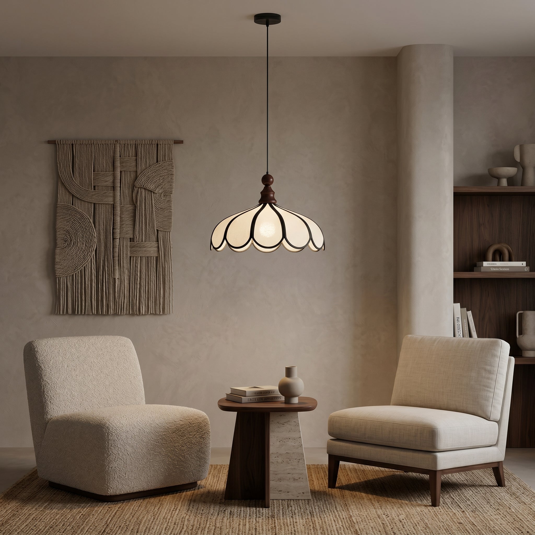 Lumen Bellerin Abaca Shade Pendant Lamp | 3 Sizes