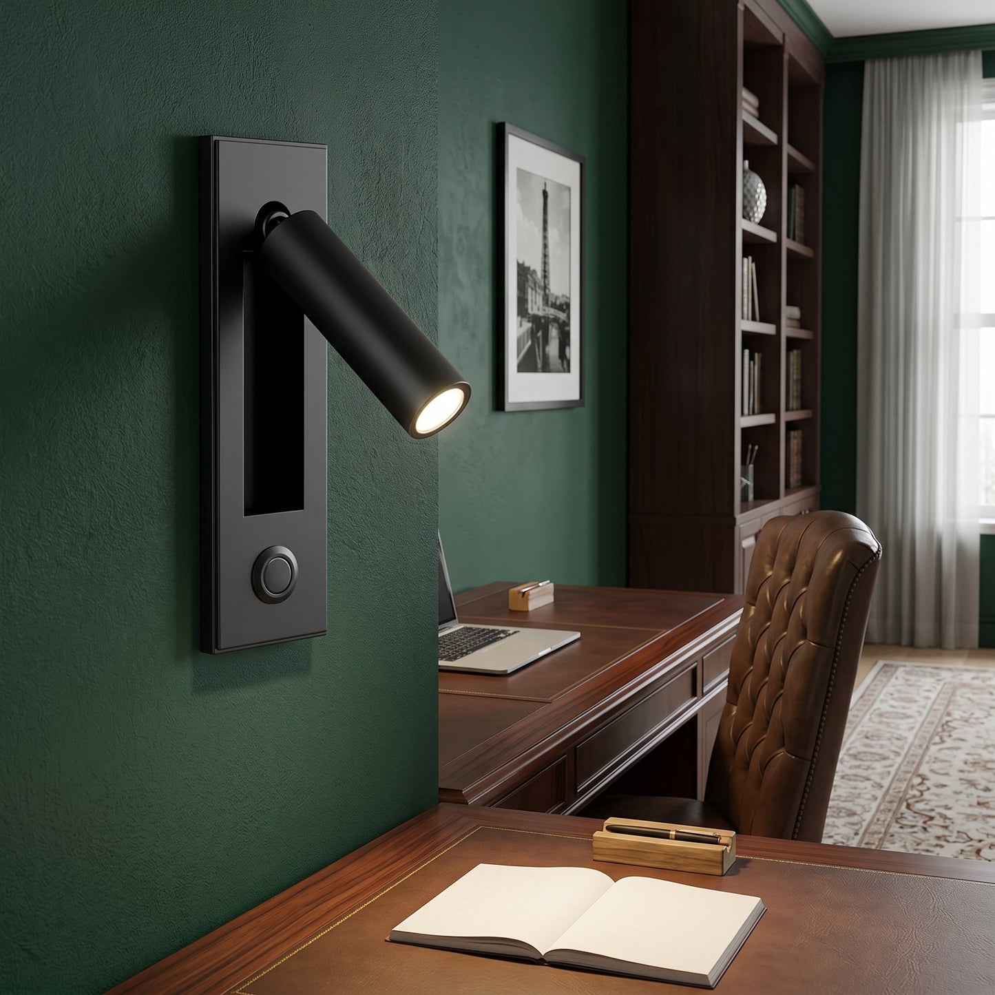 Lumen Collection | Bedside Wall Mounted Lights with Pull-Out Activation | Compact Design for Subtle Illumination 2
