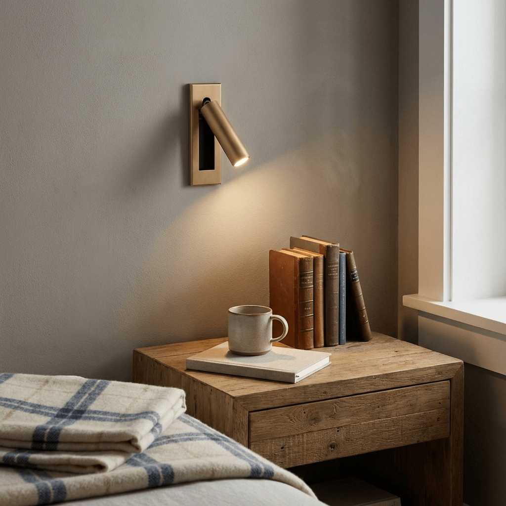 Lumen Collection | Bedside Wall Mounted Lights with Pull-Out Activation | Compact Design for Subtle Illumination 6