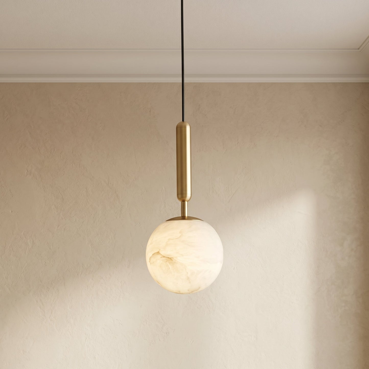 Lumen Collection | Brass Pendant Light with Architectural Dome Design | Adjustable Suspension for Versatile Illumination 1