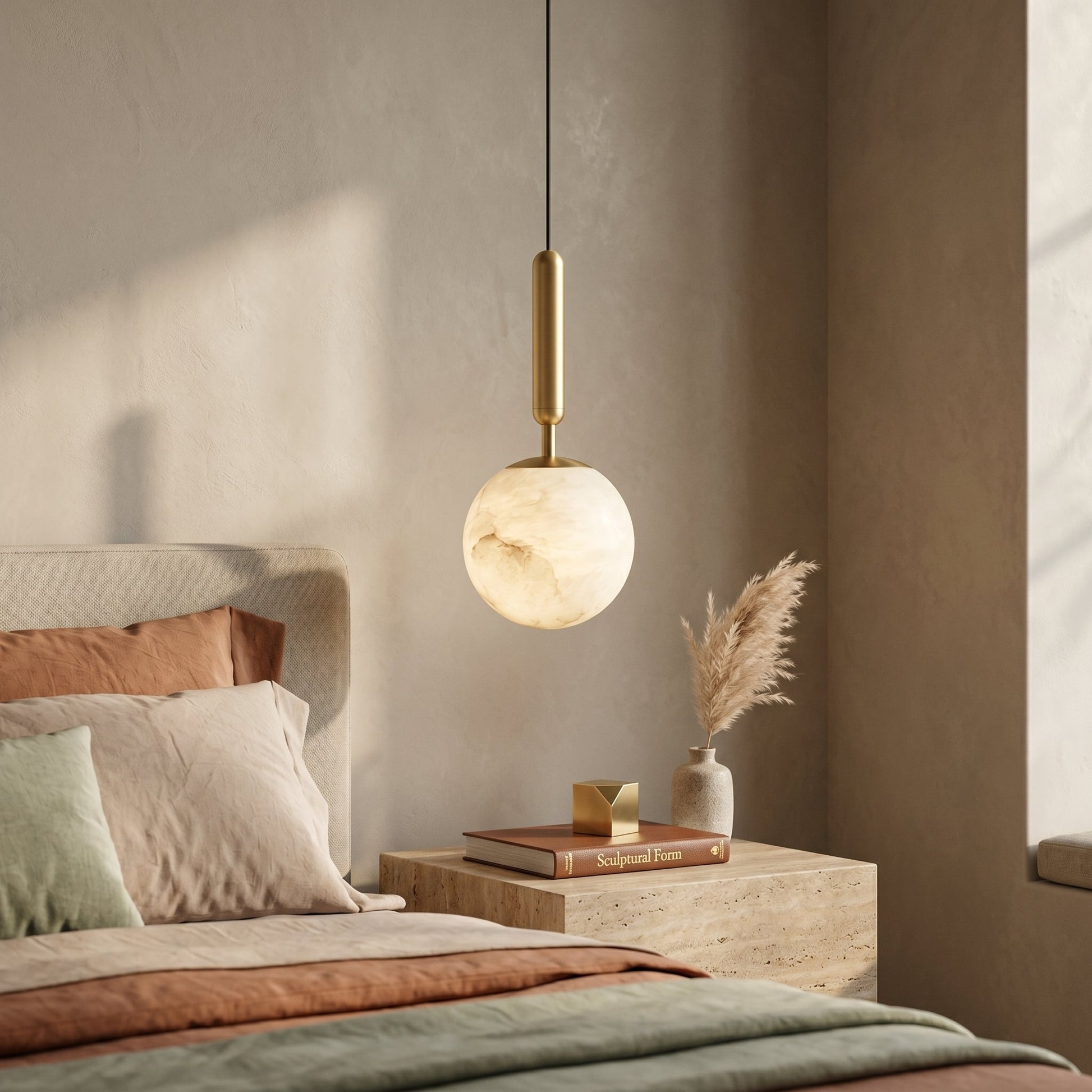 Lumen Collection | Brass Pendant Light with Architectural Dome Design | Adjustable Suspension for Versatile Illumination 4