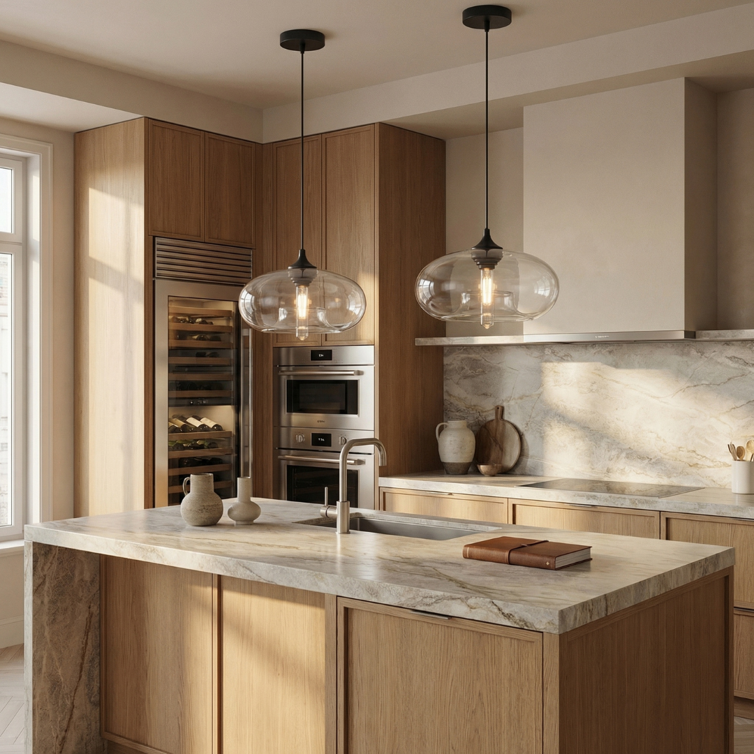 Lumen Collection | Glass Ball Pendant Light with Adjustable Height | Elegant Illumination for Modern Interiors 0