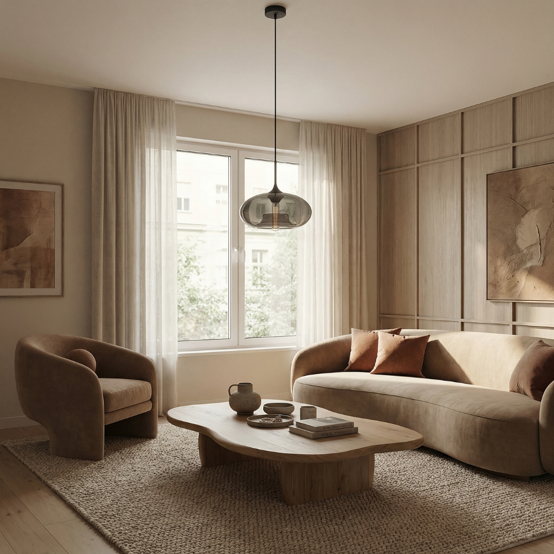 Lumen Collection | Glass Ball Pendant Light with Adjustable Height | Elegant Illumination for Modern Interiors 2