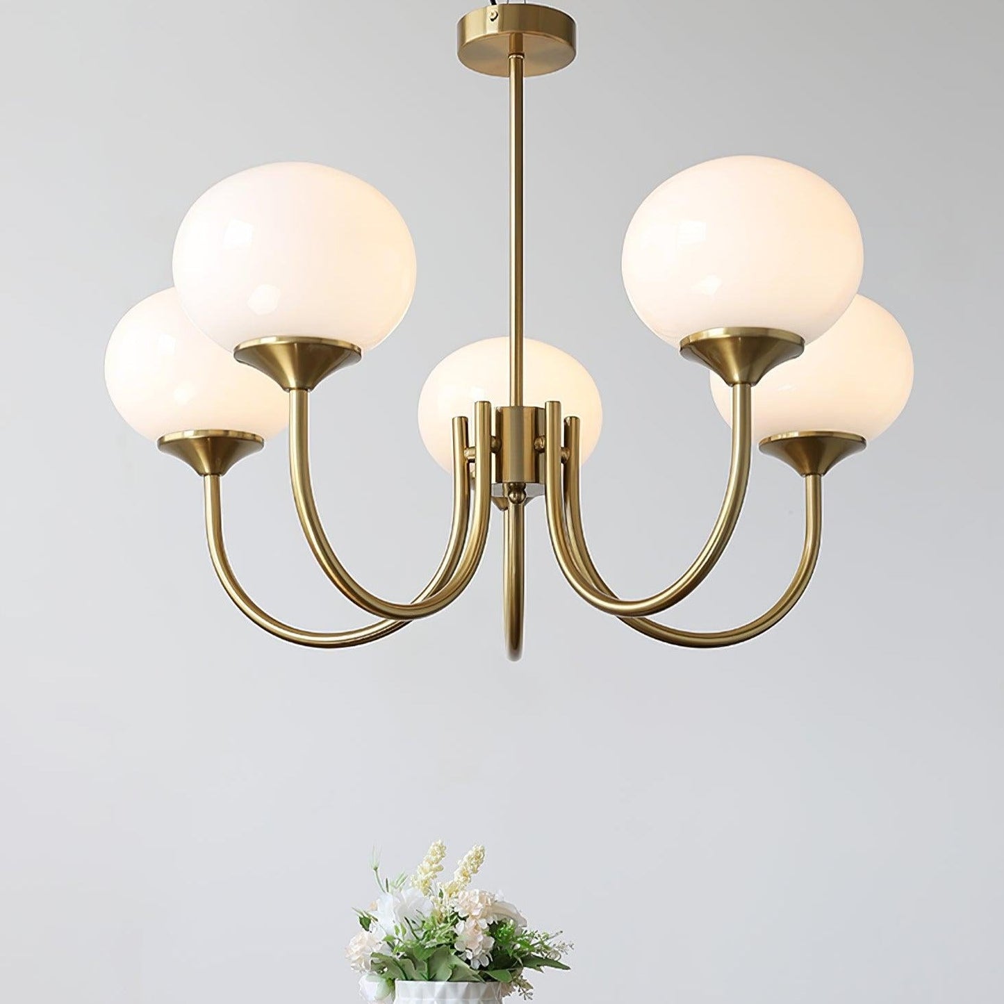 Lumen Collection | Glass Pendant Light with Adjustable Height & Soft Glow | Elegant Hanging Lights for Cozy Home Decor 4