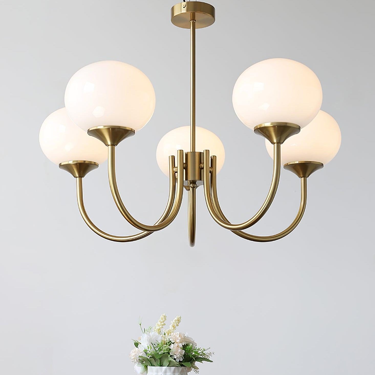 Lumen Collection | Glass Pendant Light with Adjustable Height & Soft Glow | Elegant Hanging Lights for Cozy Home Decor 4