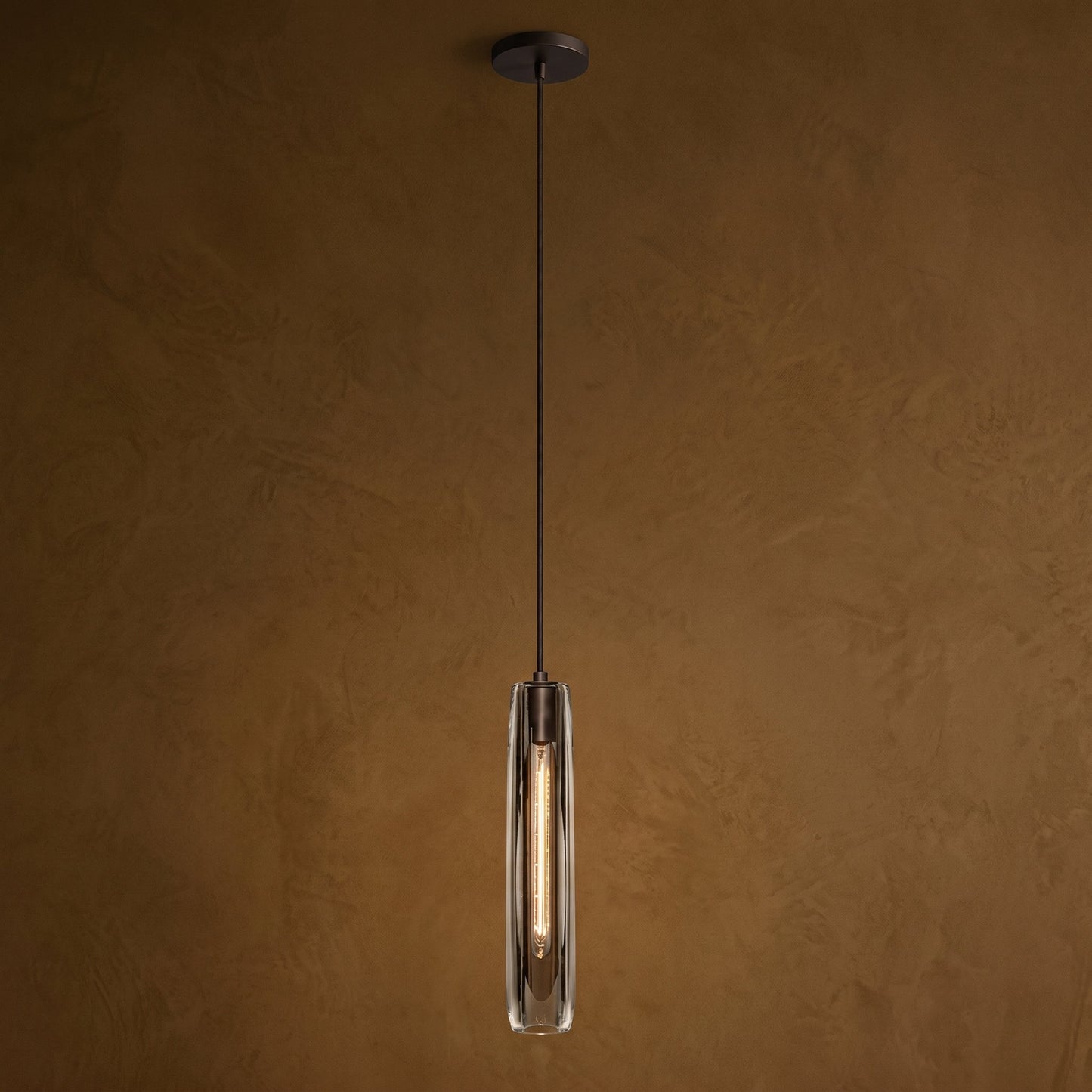 Lumen Collection | Glass Pendant Light with Brass Accents | Nordic Design for Soft Ambient Illumination 0