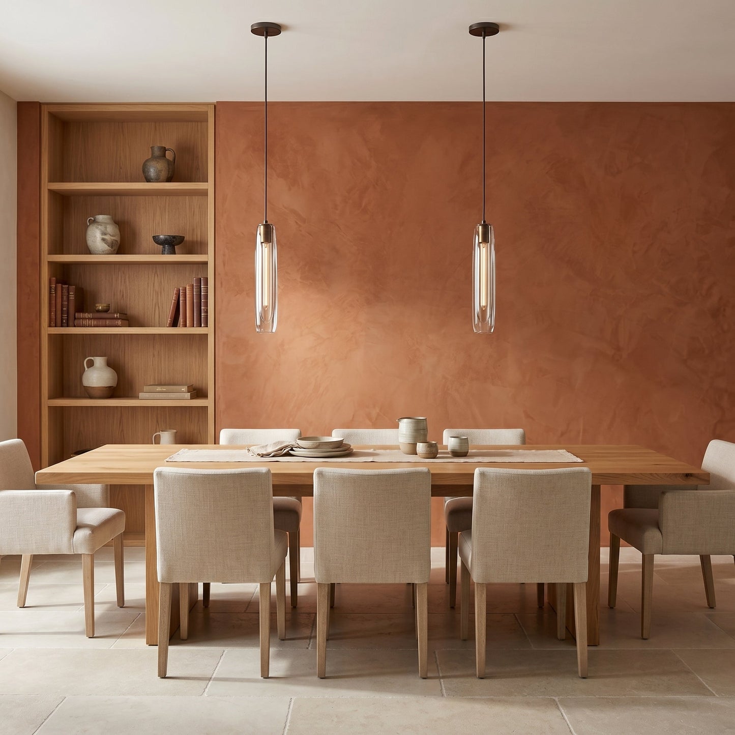 Lumen Collection | Glass Pendant Light with Brass Accents | Nordic Design for Soft Ambient Illumination 4