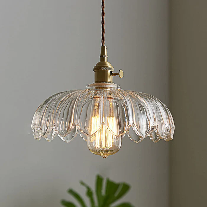 Lumen Collection | Glass Pendant Light with Bubble Texture | Adjustable Height for Warm Ambient Glow 10