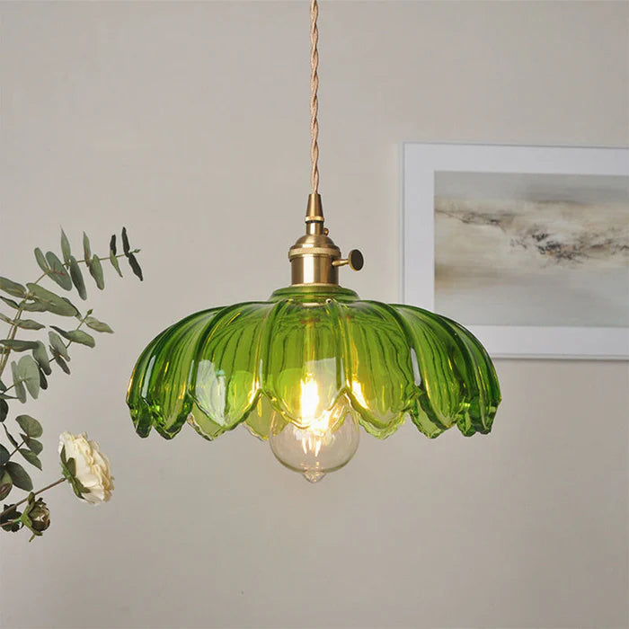 Lumen Collection | Glass Pendant Light with Bubble Texture | Adjustable Height for Warm Ambient Glow 6
