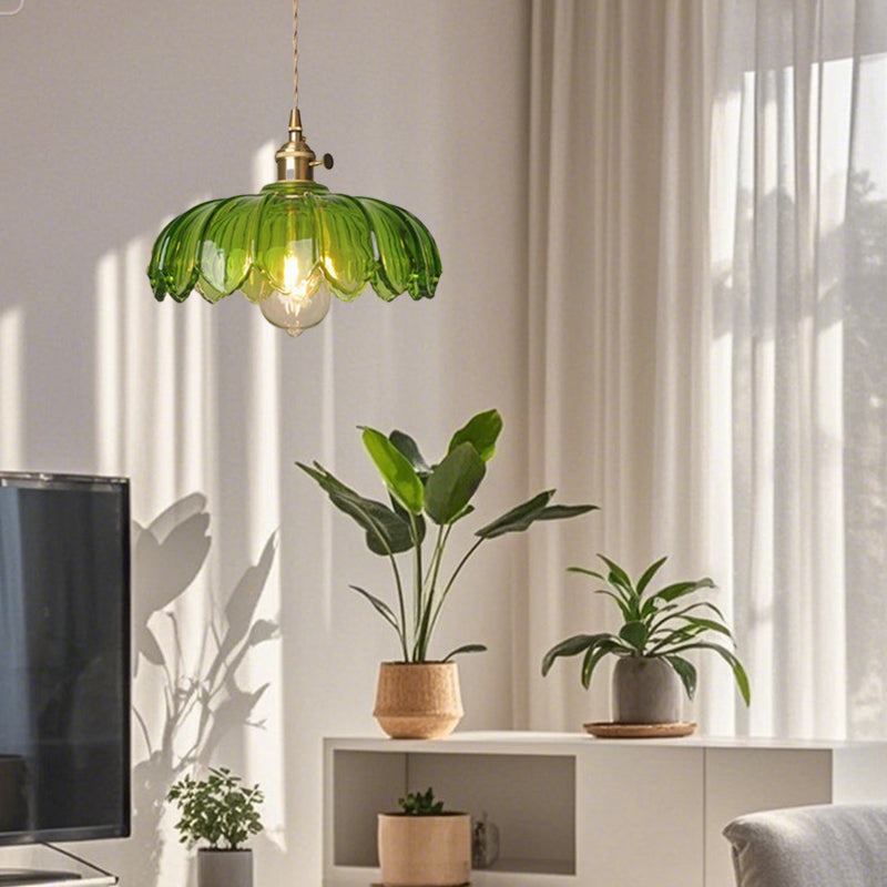 Lumen Collection | Glass Pendant Light with Bubble Texture | Adjustable Height for Warm Ambient Glow 8