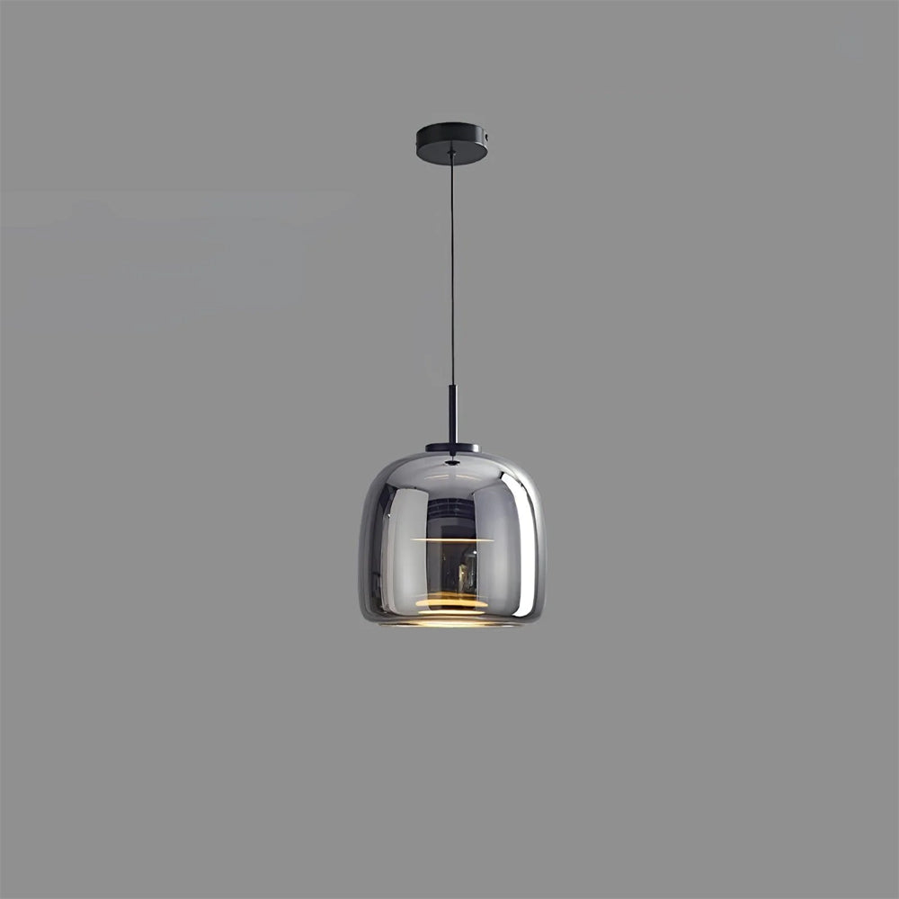 Lumen Collection | Glass Pendant Light with Elegant Dome Design | Modern Kitchen Lighting for Ambient Illumination 0