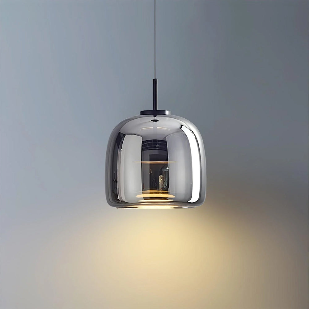 Lumen Collection | Glass Pendant Light with Elegant Dome Design | Modern Kitchen Lighting for Ambient Illumination 7