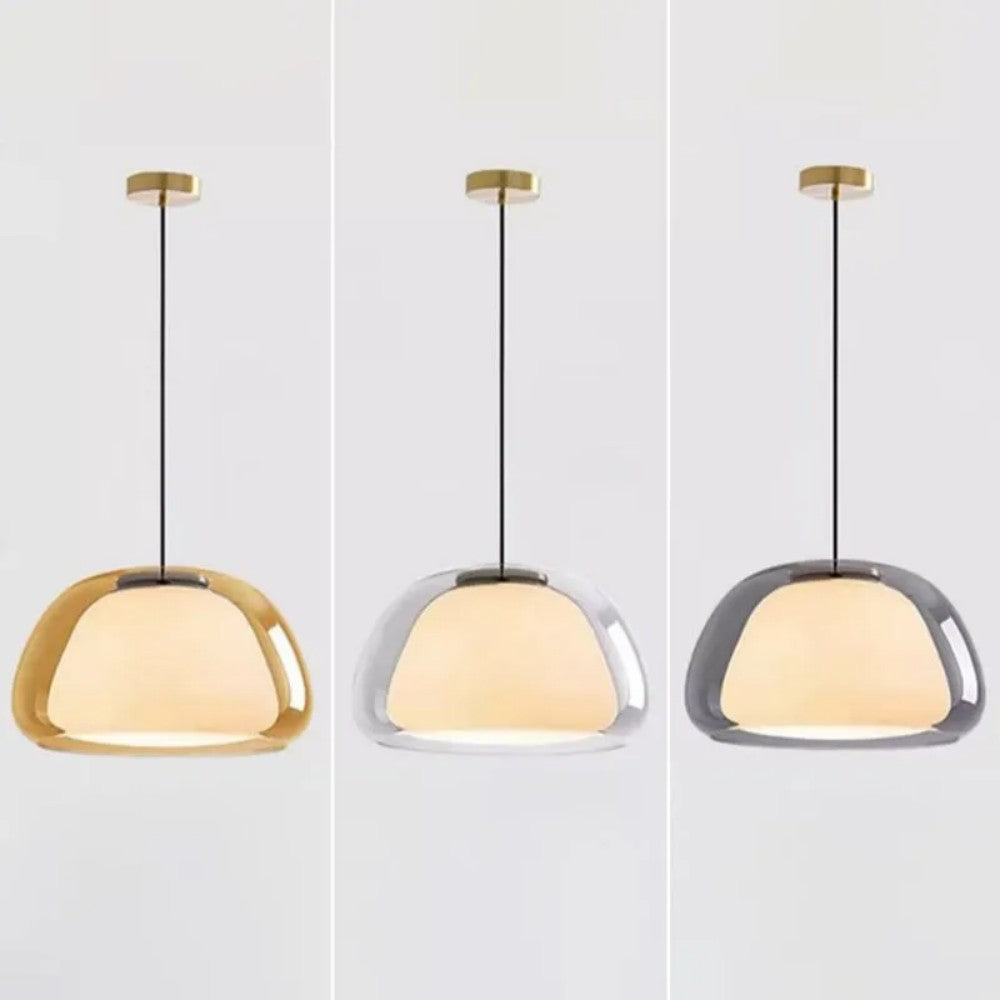 Lumen Collection | Glass Pendant Light with Translucent Shade | Modern Design for Warm Ambient Lighting 8