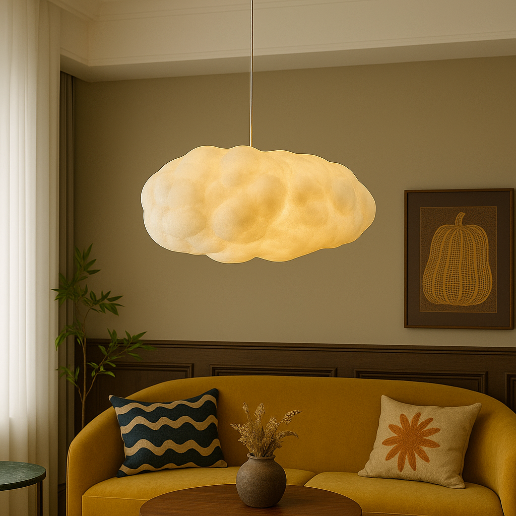 Lumen Collection | Kitchen Pendant Lighting with Adjustable Height | Modern Cloud Design for Cozy Atmosphere 0