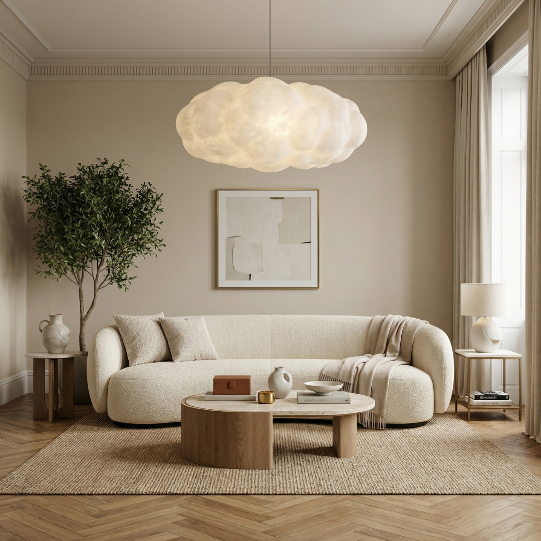 Lumen Collection | Kitchen Pendant Lighting with Adjustable Height | Modern Cloud Design for Cozy Atmosphere 3