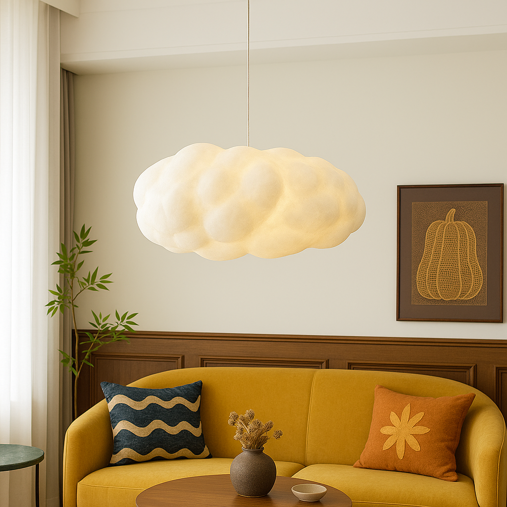 Lumen Collection | Kitchen Pendant Lighting with Adjustable Height | Modern Cloud Design for Cozy Atmosphere 4
