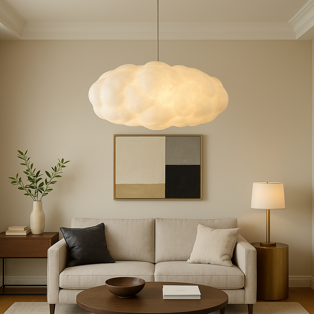 Lumen Collection | Kitchen Pendant Lighting with Adjustable Height | Modern Cloud Design for Cozy Atmosphere 5