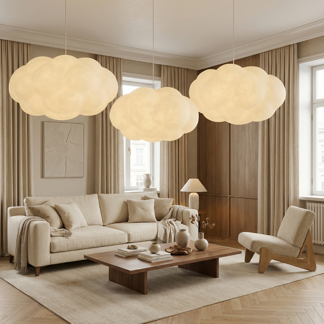 Lumen Collection | Kitchen Pendant Lighting with Adjustable Height | Modern Cloud Design for Cozy Atmosphere 6