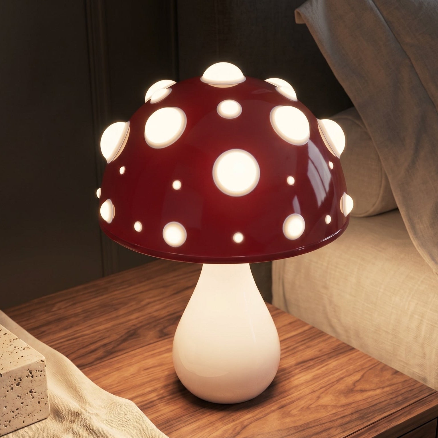 Lumen Collection | LED Table Lamp with Dimmable Brightness | Stylish Bedside Lighting for Cozy Spaces 2