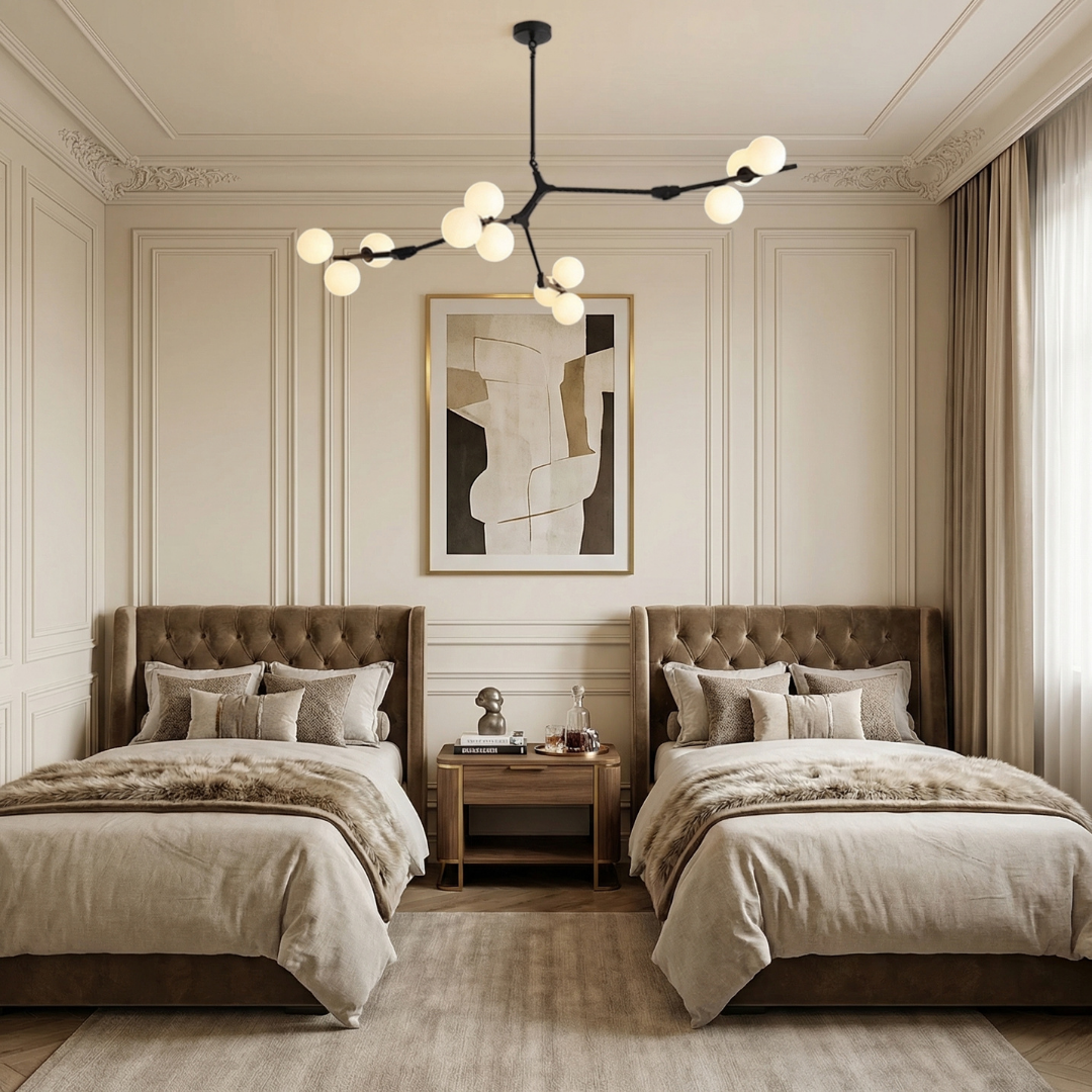 Lumen Collection | Modern Chandelier Light with Adjustable Height | Elegant Design for Dining Rooms and Living Areas 1