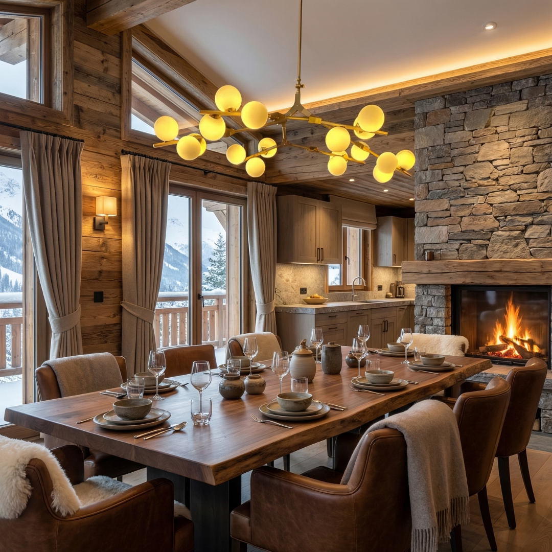 Lumen Collection | Modern Chandelier Light with Adjustable Height | Elegant Design for Dining Rooms and Living Areas 4