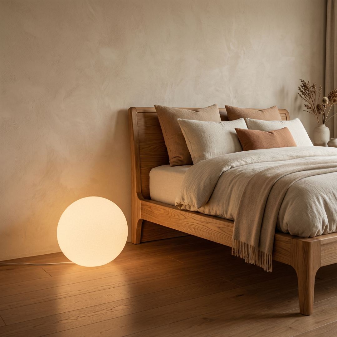 Lumen Collection | Modern Floor Lamp with Globe Shade & Soft Ambient Light | Stylish Addition for Living Rooms 6