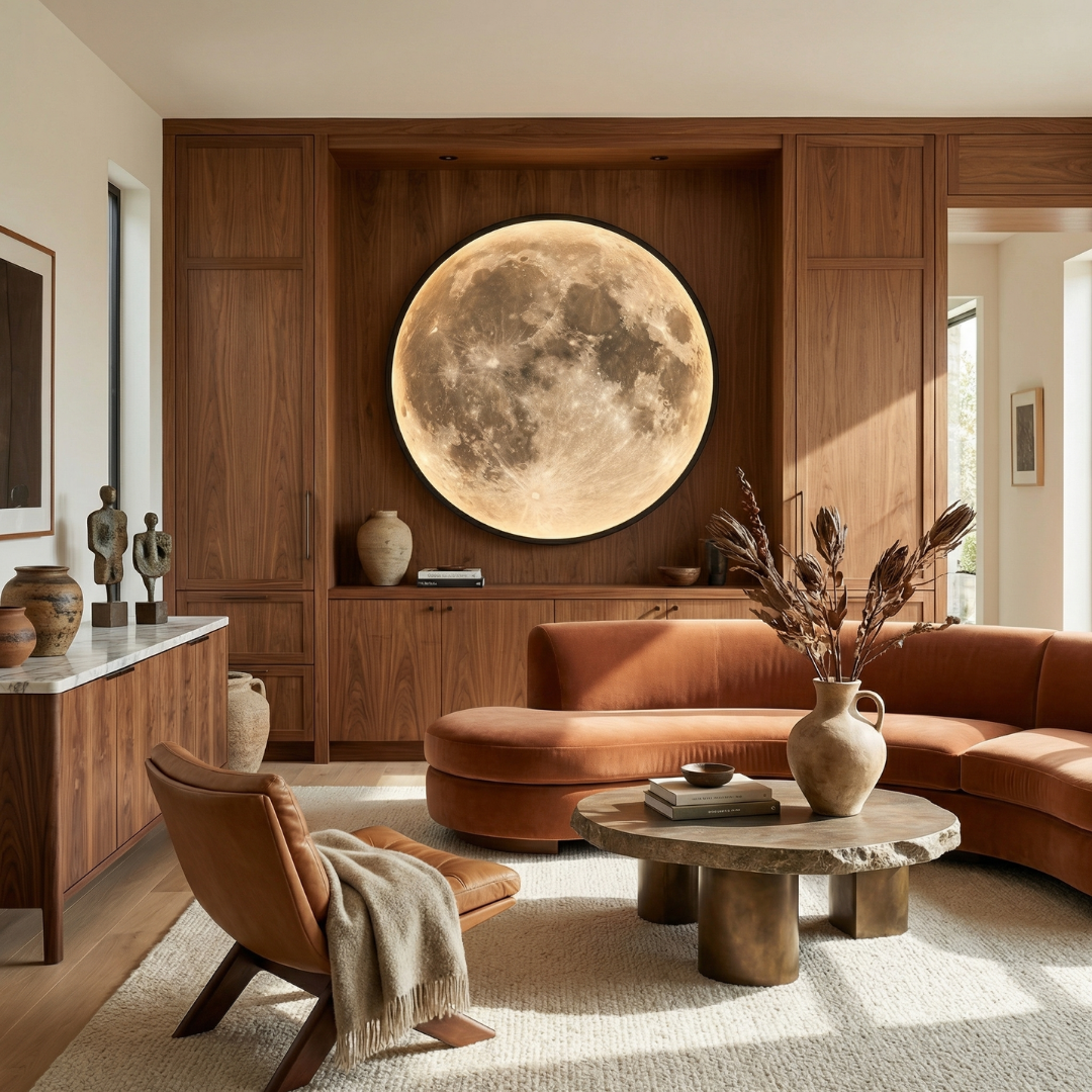 Lumen Collection | Moon Globe Wall Light with Soft LED Glow | Modern Ambient Illumination for Stylish Spaces 1