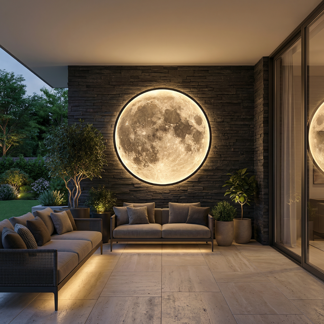 Lumen Collection | Moon Globe Wall Light with Soft LED Glow | Modern Ambient Illumination for Stylish Spaces 2