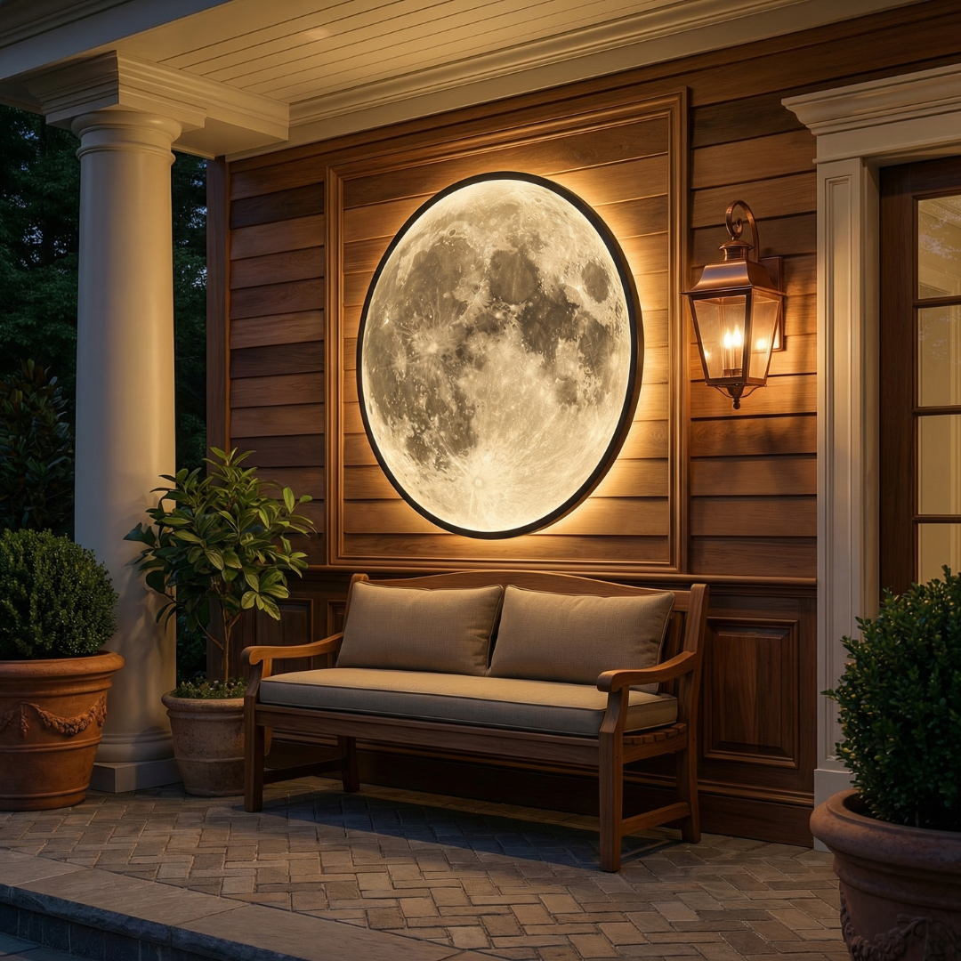 Lumen Collection | Moon Globe Wall Light with Soft LED Glow | Modern Ambient Illumination for Stylish Spaces 4