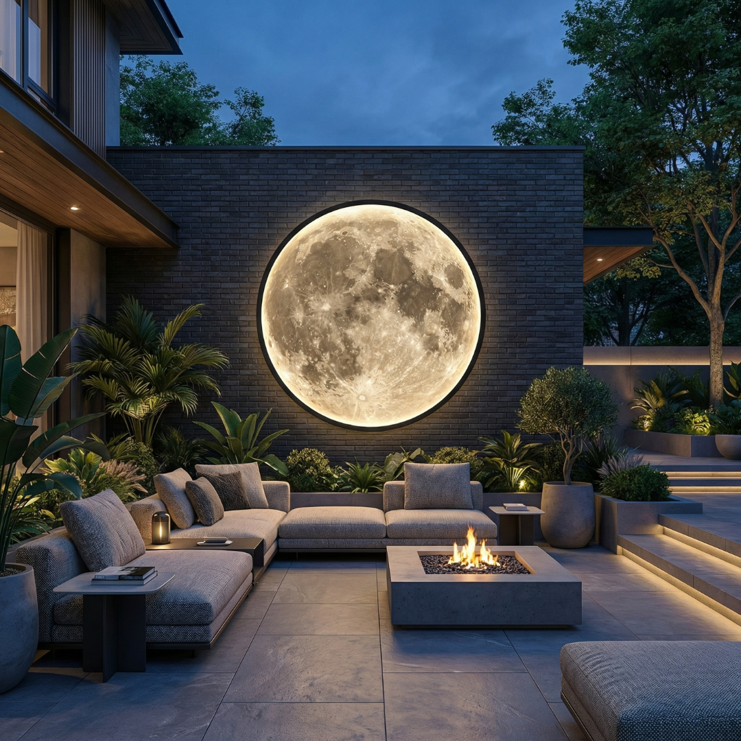 Lumen Collection | Moon Globe Wall Light with Soft LED Glow | Modern Ambient Illumination for Stylish Spaces 5