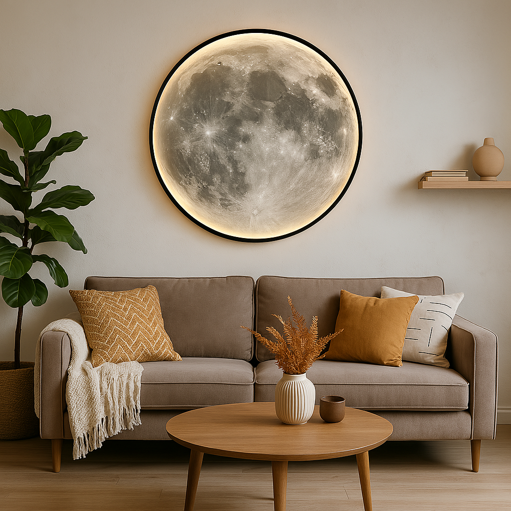 Lumen Collection | Moon Globe Wall Light with Soft LED Glow | Modern Ambient Illumination for Stylish Spaces 6