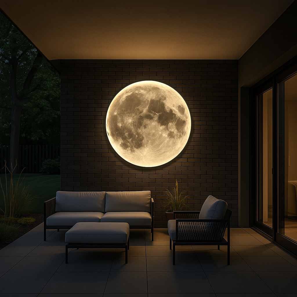 Lumen Collection | Moon Globe Wall Light with Soft LED Glow | Modern Ambient Illumination for Stylish Spaces 7