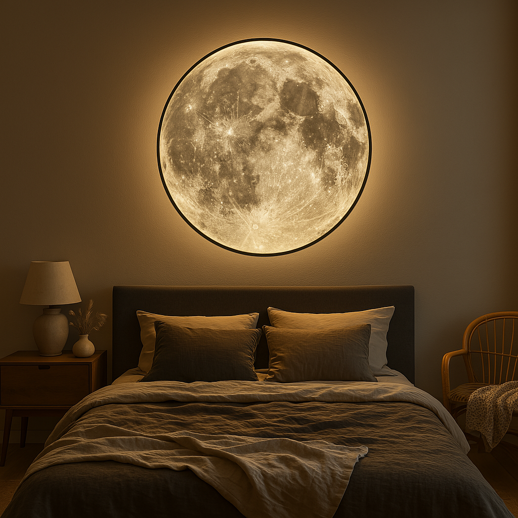 Lumen Collection | Moon Globe Wall Light with Soft LED Glow | Modern Ambient Illumination for Stylish Spaces 8