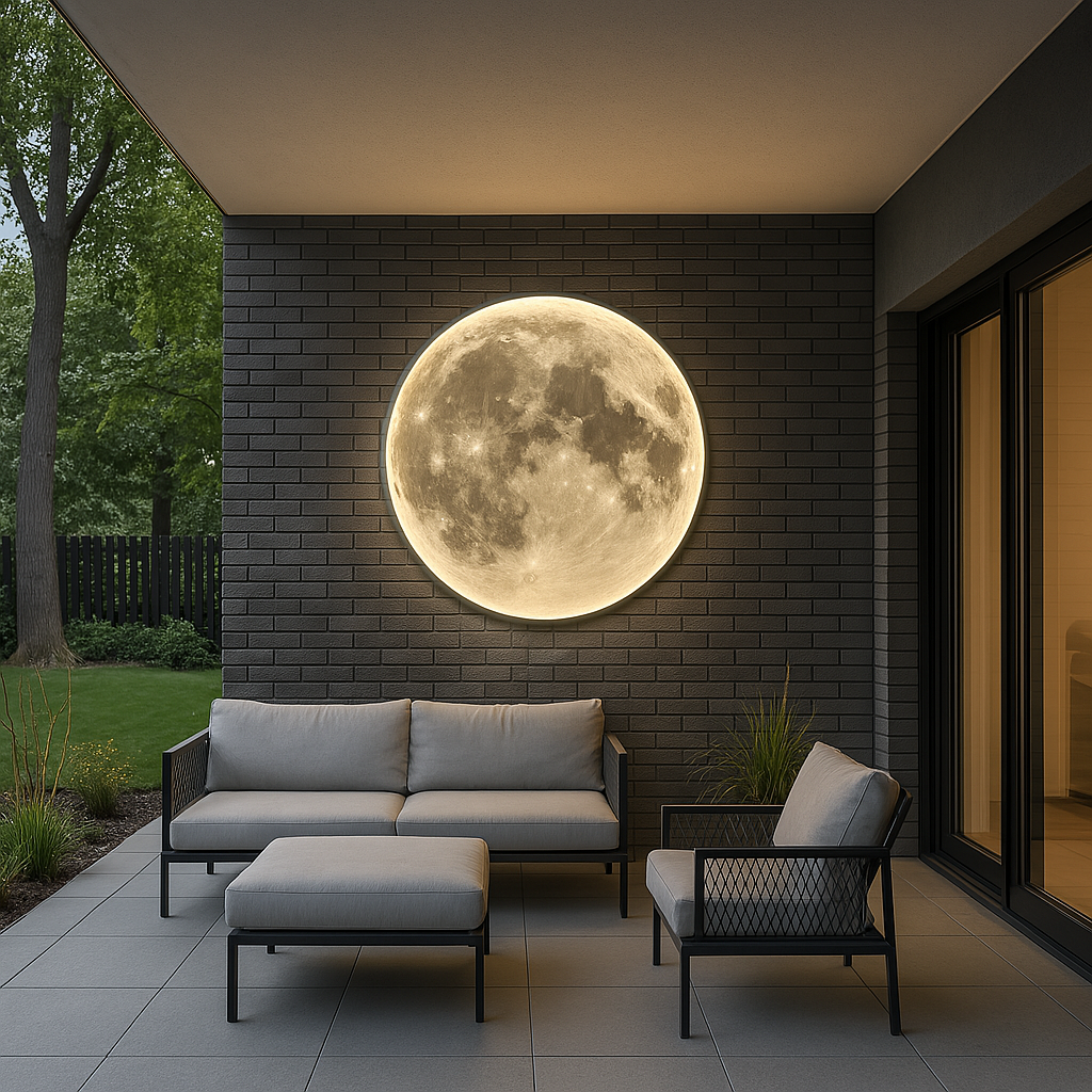 Lumen Collection | Moon Globe Wall Light with Soft LED Glow | Modern Ambient Illumination for Stylish Spaces 9