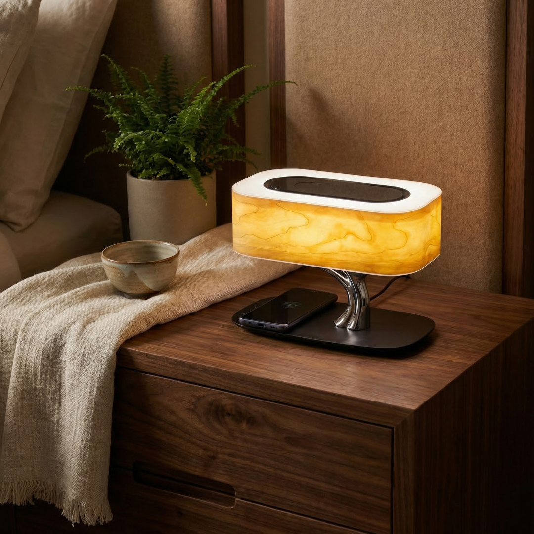 Lumen Collection | Smart Table Lamp with Bluetooth Speakers & Wireless Charging | Modern Design for Enhanced Living 0