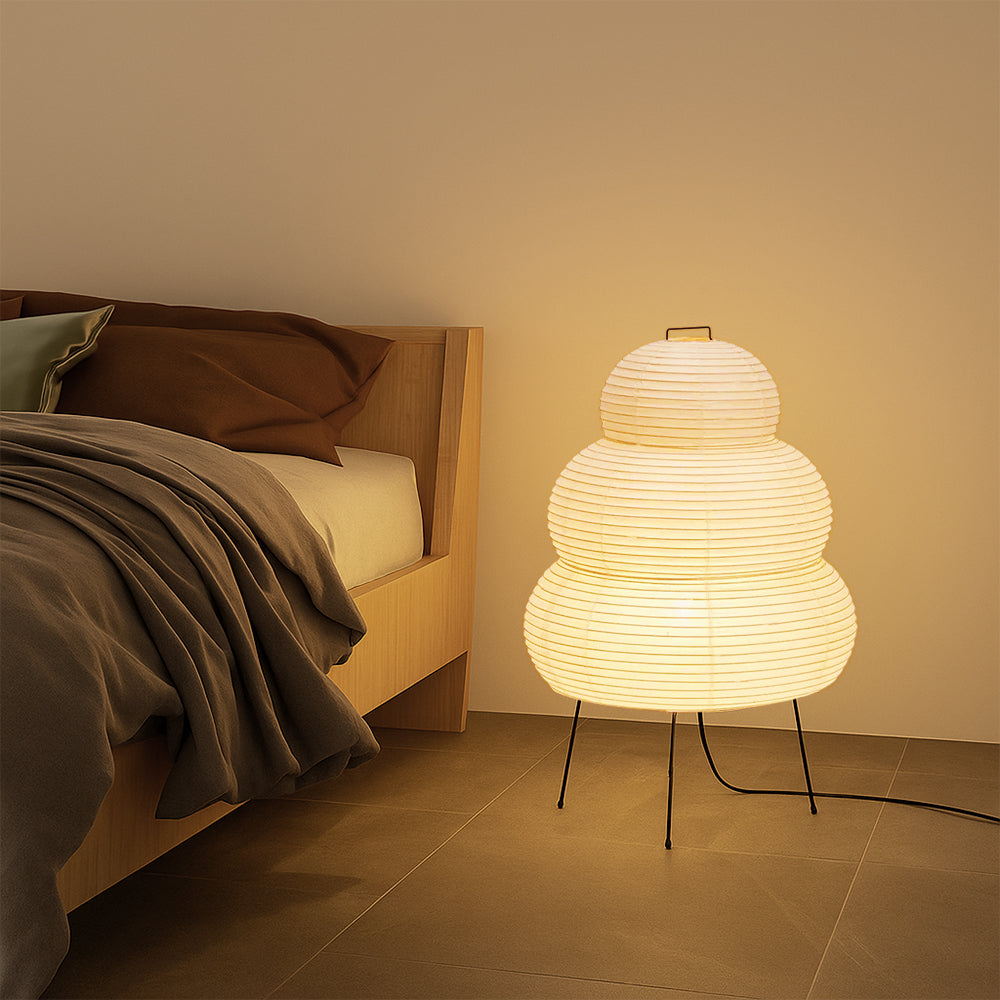 Lumen Collection | Table Lamp with Rice Paper Shade & Soft Glow | Minimalist Design for Relaxed Ambiance 5