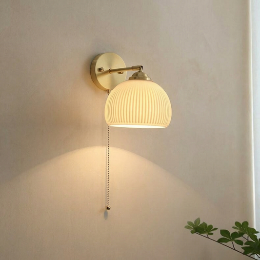 Lumen Collection | Wall Sconce Lighting with Elegant Milk Glass Shade | Cozy Illumination for Modern Interiors 0