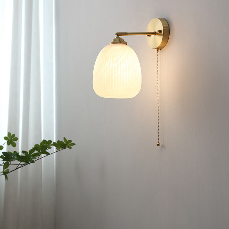 Lumen Collection | Wall Sconce Lighting with Elegant Milk Glass Shade | Cozy Illumination for Modern Interiors 8