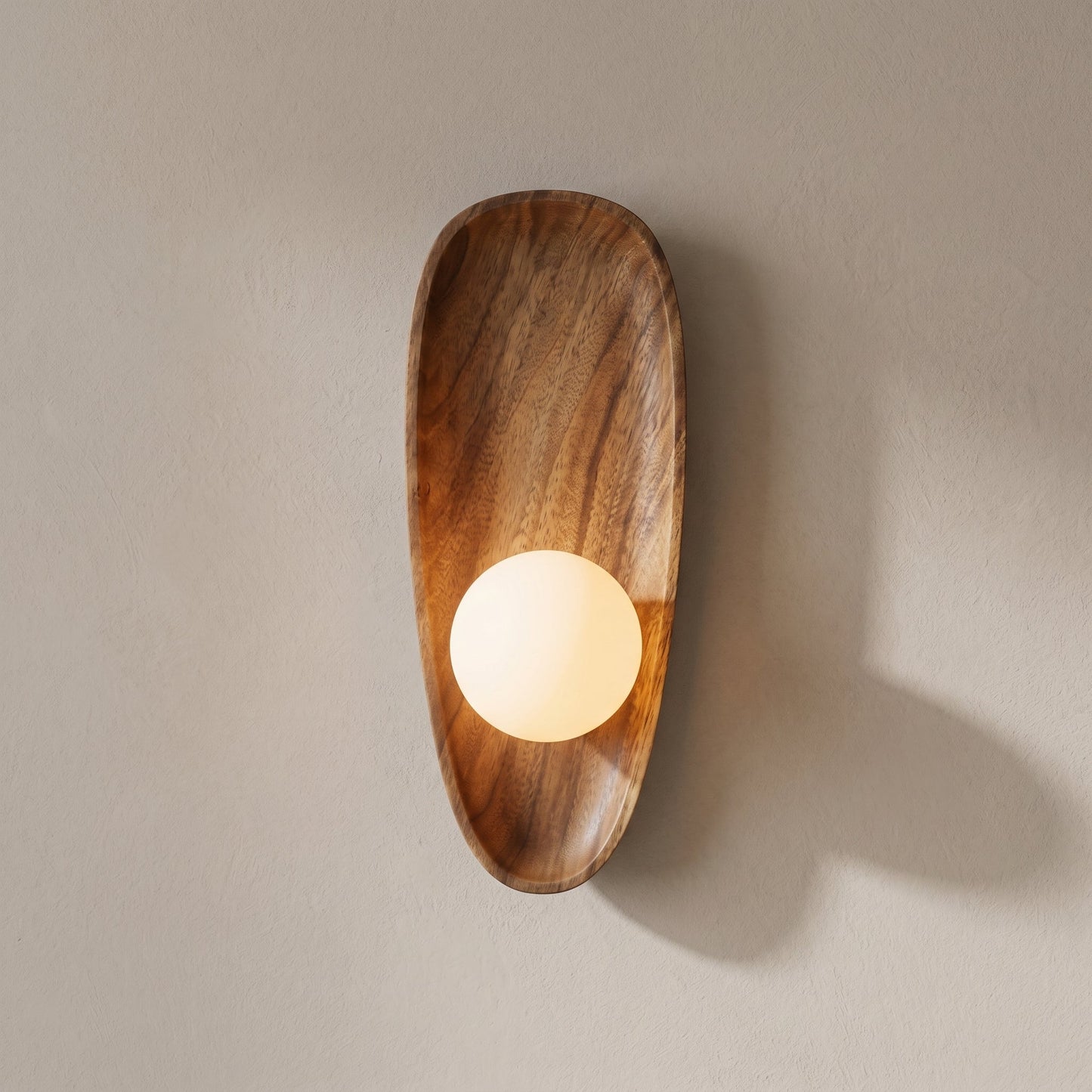 Lumen Collection | Wall Sconce Lighting with Soft Ambient Glow | Contemporary Wooden Design for Cozy Spaces 1