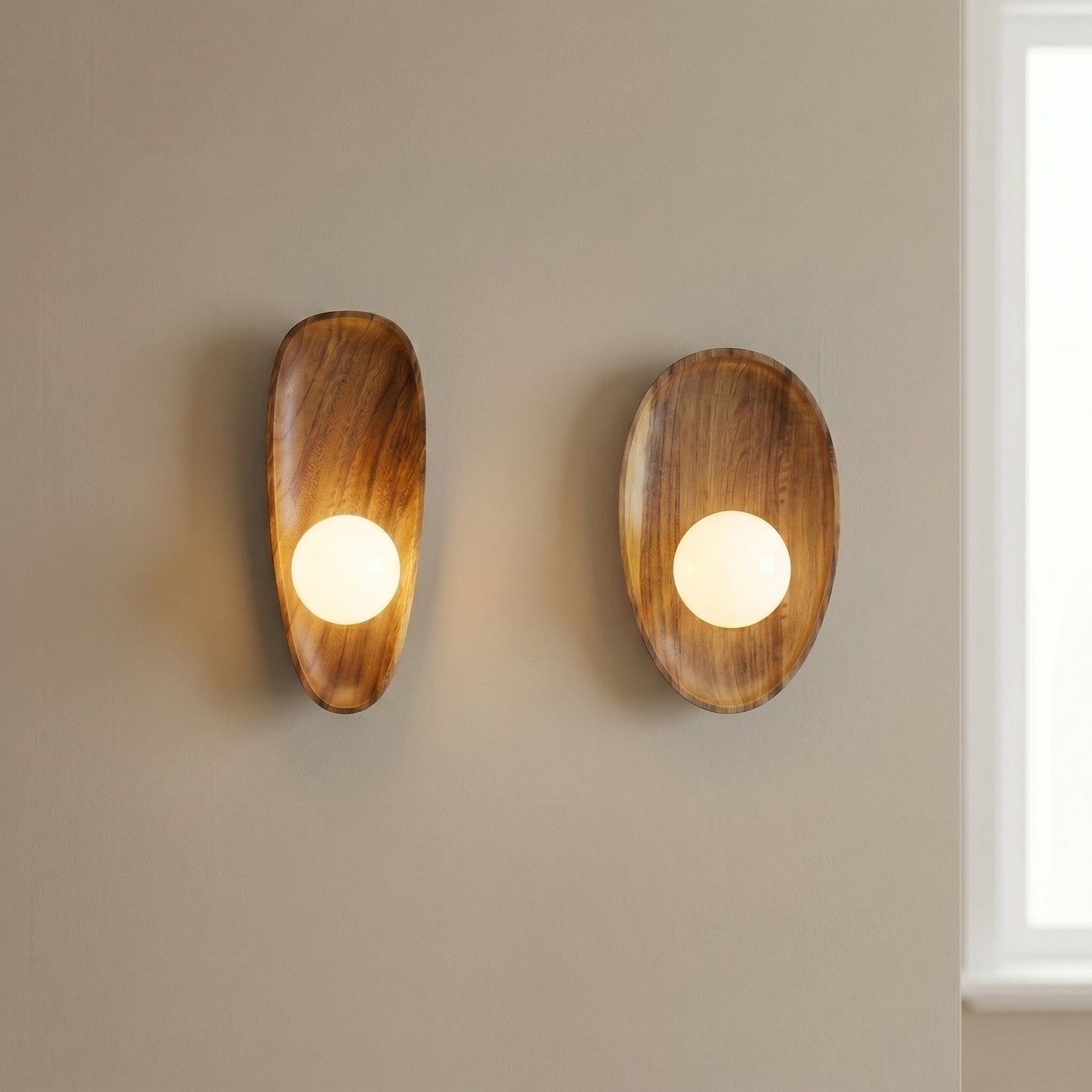 Lumen Collection | Wall Sconce Lighting with Soft Ambient Glow | Contemporary Wooden Design for Cozy Spaces 2