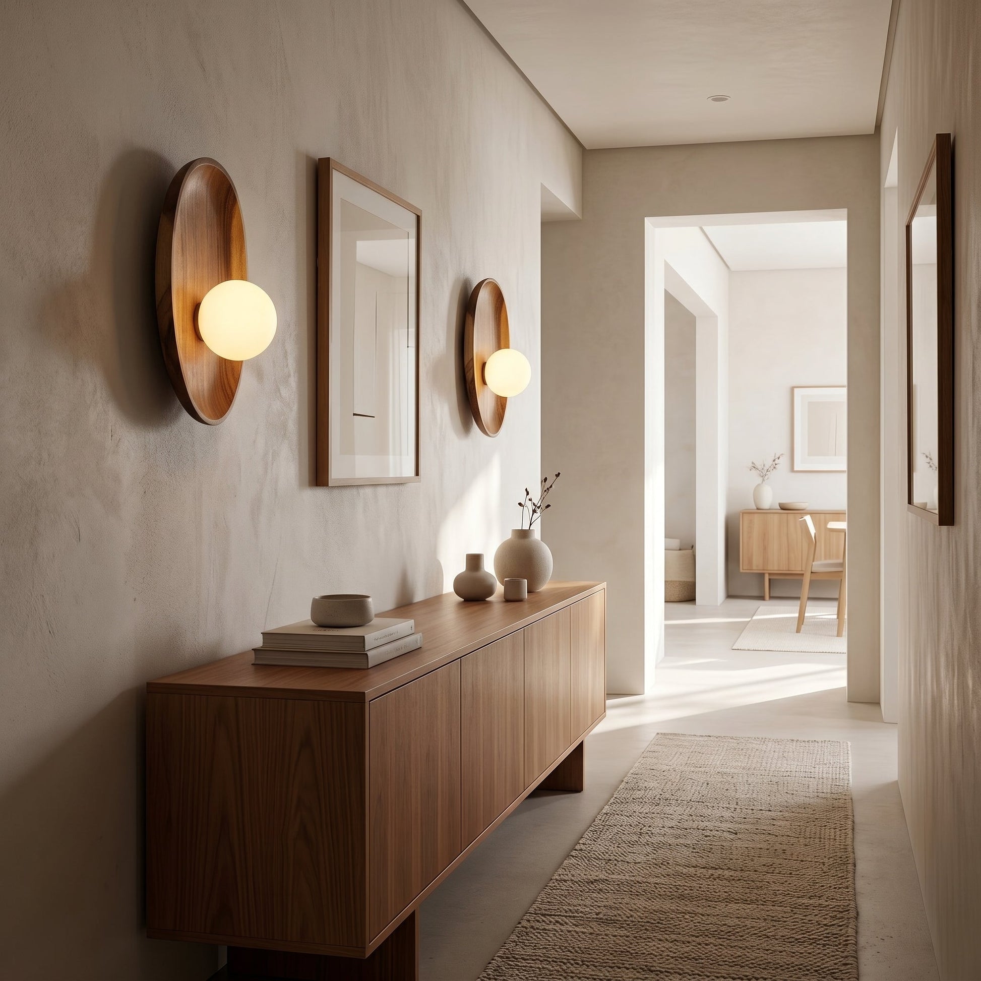 Lumen Collection | Wall Sconce Lighting with Soft Ambient Glow | Contemporary Wooden Design for Cozy Spaces 3