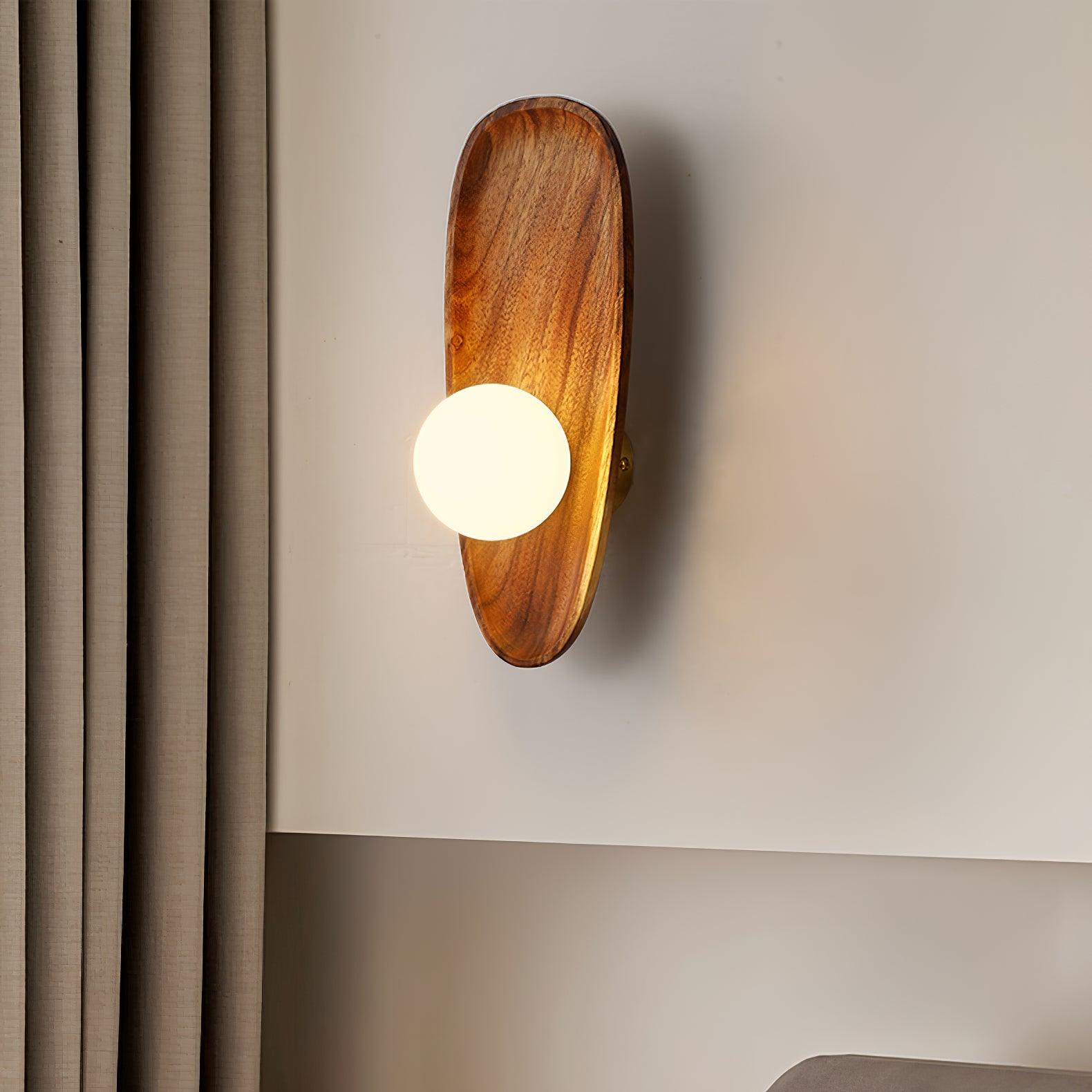 Lumen Collection | Wall Sconce Lighting with Soft Ambient Glow | Contemporary Wooden Design for Cozy Spaces 6