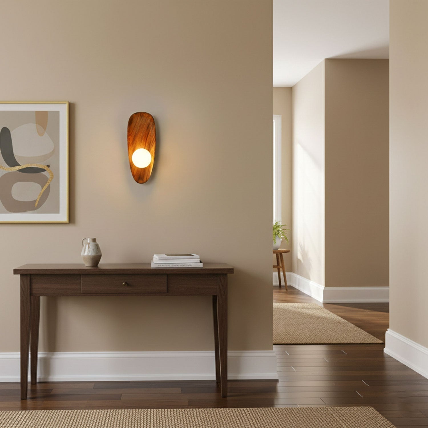 Lumen Collection | Wall Sconce Lighting with Soft Ambient Glow | Contemporary Wooden Design for Cozy Spaces 7