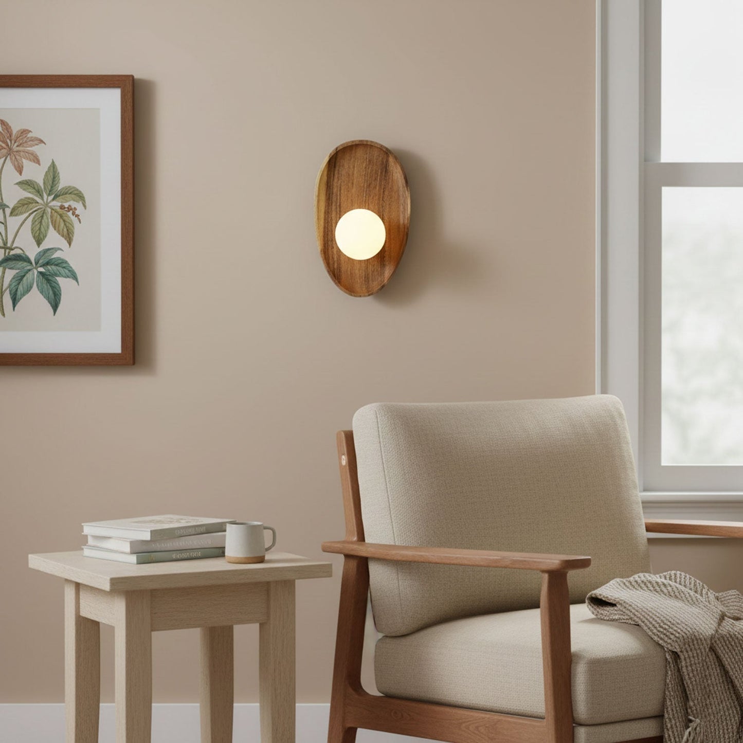 Lumen Collection | Wall Sconce Lighting with Soft Ambient Glow | Contemporary Wooden Design for Cozy Spaces 8