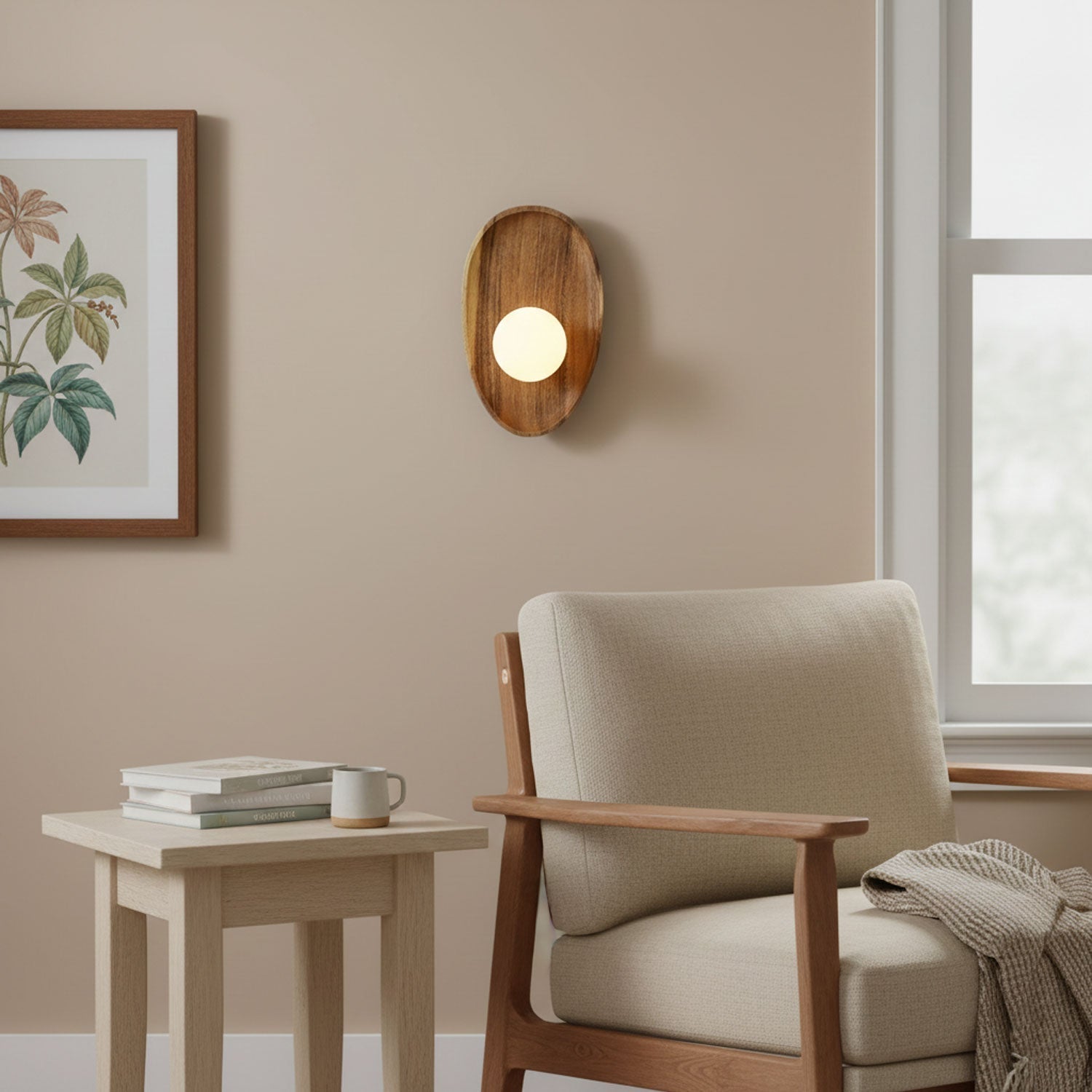 Lumen Collection | Wall Sconce Lighting with Soft Ambient Glow | Contemporary Wooden Design for Cozy Spaces 8