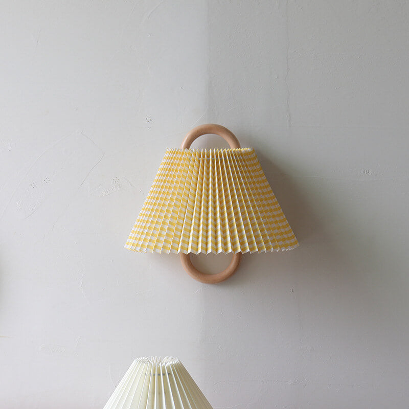 Lumen Collection | Wooden Wall Sconce Light with Fabric Shade | Soft Ambient Wall Lamp for Cozy Spaces 10