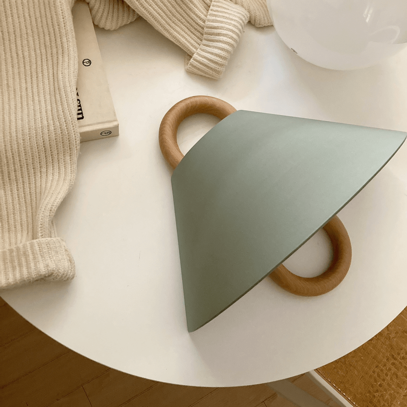 Lumen Collection | Wooden Wall Sconce Light with Fabric Shade | Soft Ambient Wall Lamp for Cozy Spaces 13