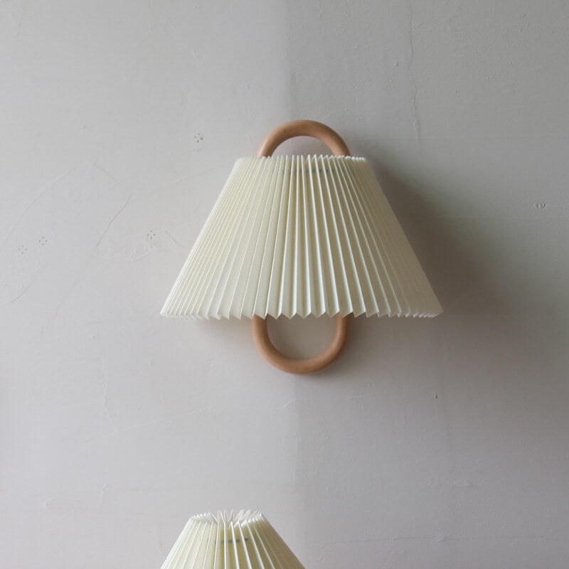 Lumen Collection | Wooden Wall Sconce Light with Fabric Shade | Soft Ambient Wall Lamp for Cozy Spaces 7