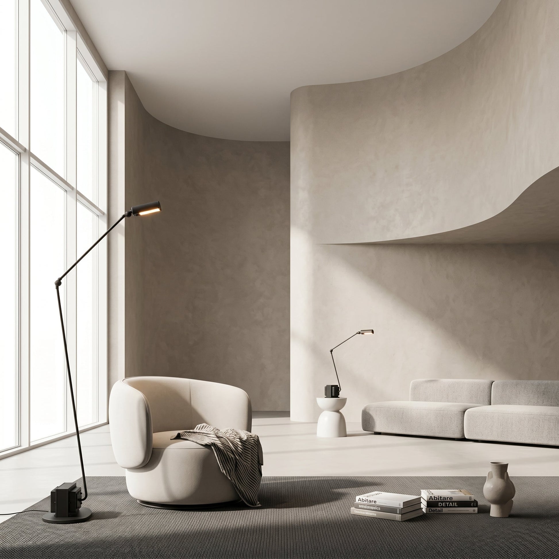 Lumen Daphine | Modern Floor Lamp with Adjustable Dual-Arm Design | Precision Task Lighting for Living Rooms 2