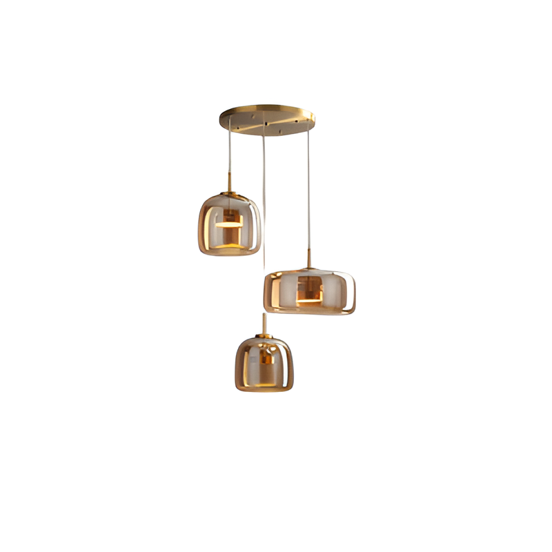 Lumen Hailie Trio | Glass Pendant Light with Adjustable Hanging Length | Retro Design for Warm Illumination 7